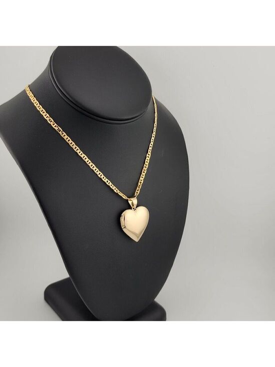 Jewelry - Brand New Bazilian 18k Gold Filled Heart Locket Necklace
